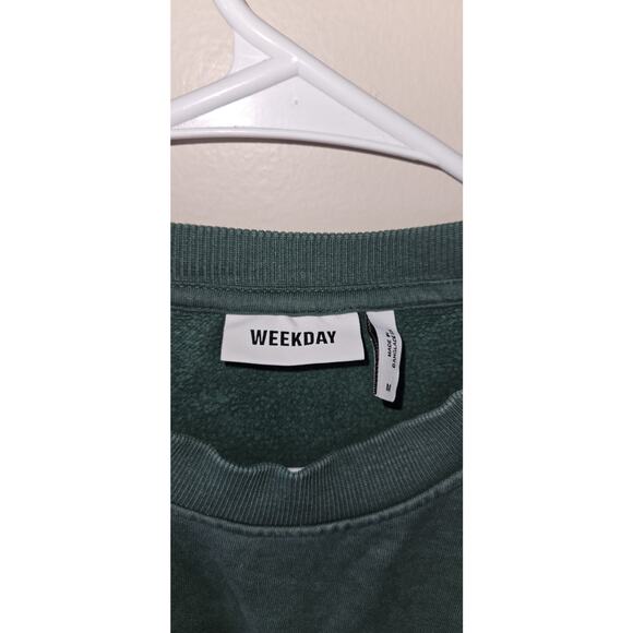 Green Womens Weekday Crewneck Sweatshirt M - Picture 2 of 4